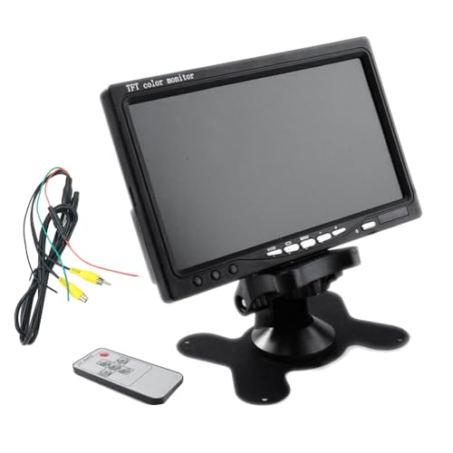 HUPYOMLER TFT-LCD-Farb-HD-Rückfahrbild-Display, schwarz, ABS, 17,8 cm (7 Zoll), Automobilzubehör für Auto, LKW, CCTV, Desktop, Digitalanzeige von HUPYOMLER