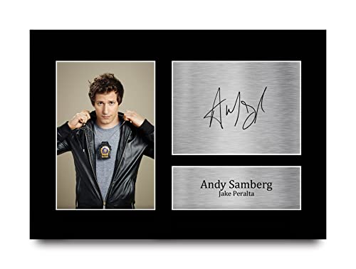 HWC Trading A4 Andy Samberg Brooklyn Nine-Nine Geschenke Gedrucktes Signiertes Autogramm Foto für Fans von Fernsehshows von HWC Trading