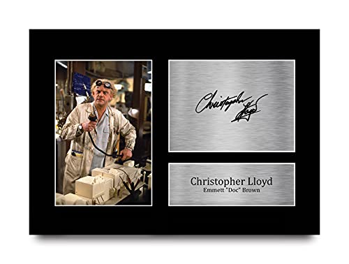 HWC Trading A4 Christopher Lloyd Back to the Future Doc Brown Geschenke Gedruckt, Signiert Autogramm Bild Für Film-Erinnerungsstücke-Fans - A4 Eingerahmt von HWC Trading