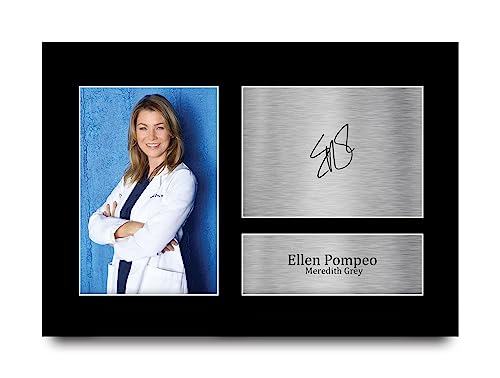 HWC Trading A4 Ellen Pompeo Grey's Anatomy Meredith Grey Geschenke Gedrucktes Signiertes Autogramm Foto für Fans von Fernsehshows - A4 von HWC Trading