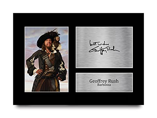 HWC Trading A4 Geoffrey Rush Pirates of the Caribbean Geschenke Gedruckt, Signiert Autogramm Bild Für Film-Erinnerungsstücke-Fans von HWC Trading