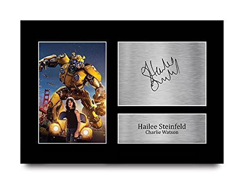 HWC Trading A4 Hailee Steinfeld Bumblebee Geschenke Gedruckt, Signiert Autogramm Bild Für Film-Erinnerungsstücke-Fans - A4 Eingerahmt von HWC Trading