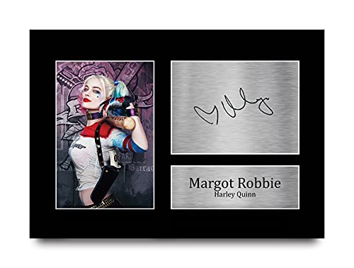 HWC Trading A4 Margot Robbie Suicide Squad Harley Quinn Presents gedrucktes signiertes Autogramm Bild für Film-Fans – A4 von HWC Trading