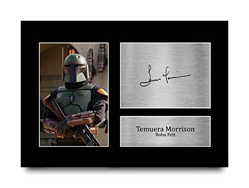 HWC Trading A4 Temuera Morrison The Book of Boba Fett Geschenke Gedrucktes Signiertes Autogramm Foto für Fans von Fernsehshows von HWC Trading