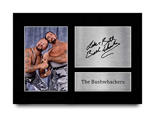 HWC Trading A4 The Bushwhackers Gifts gedrucktes Autogramm für WWE & WWF Fanartikel-Fans – A4 von HWC Trading