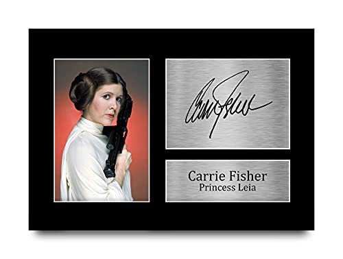 HWC Trading Carrie Fisher A4 Ungerahmt Signiert Gedruckt Autogramme Bild Druck-Fotoanzeige Geschenk Für Filmfans von HWC Trading