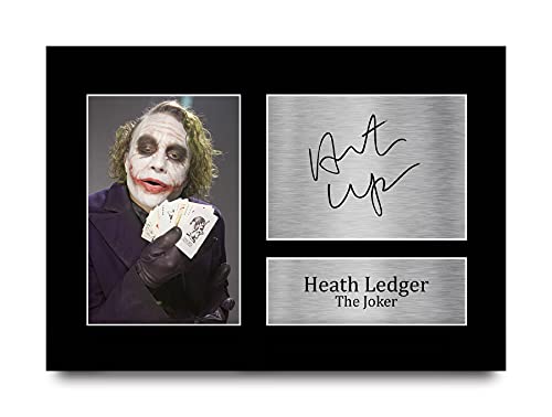 HWC Trading Heath Ledger A4 Ungerahmt Signiert Gedruckt Autogramme Bild Druck-Fotoanzeige Geschenk Für The Joker Batman Filmfans von HWC Trading