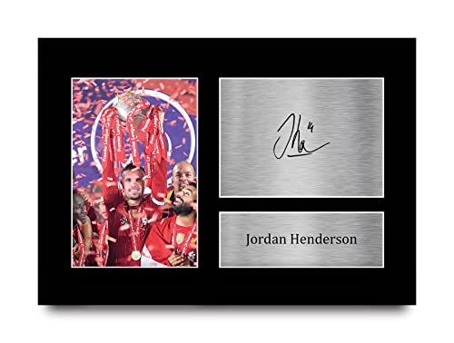 HWC Trading Jordan Henderson A4 Ungerahmt Signiert Gedruckt Autogramme Bild Druck-Fotoanzeige Geschenk Für Liverpool Fußball Fans von HWC Trading