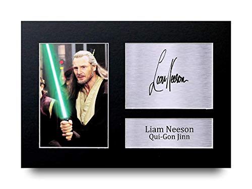 HWC Trading Liam Neeson A4 Ungerahmt Signiert Gedruckt Autogramme Bild Druck-Fotoanzeige Geschenk Für Star Wars Qui-Gon Jinn Filmfans von HWC Trading