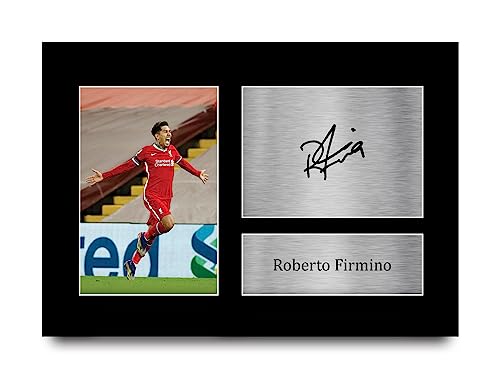 HWC Trading Roberto Firmino A4 Ungerahmt Signiert Gedruckt Autogramme Bild Druck-Fotoanzeige Geschenk Für Liverpool Fußball Fans von HWC Trading