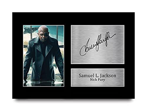 HWC Trading Samuel L. Jackson A4 Ungerahmt Signiert Gedruckt Autogramme Bild Druck-Fotoanzeige Geschenk Für Nick Fury The Avengers Filmfans von HWC Trading