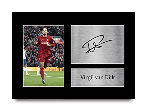 HWC Trading Virgil van Dijk Liverpool Geschenke gedruckt Autogramm Bild für Fans und Unterstützer - A4 von HWC Trading