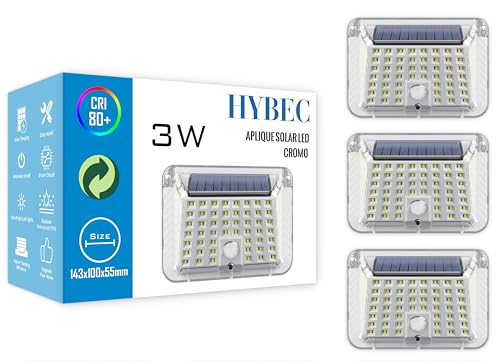 HYBEC- Solar Lampe Mit Bewegungsmelder, Bewegungsmelder Aussen Mit Licht Solar, LED Strahler Solar Mit Bewegungsmelder Außen Garten, Solarlicht Mit Bewegungsmelder, Solarlampe Bewegungsmelder (Pack 3) HYBEC- Solar Lampe Mit Bewegungsmelder, Bewegungsmelder Aussen Mit Licht Solar, LED Strahler Solar Mit Bewegungsmelder Außen Garten, Solarlicht Mit Bewegungsmelder, Solarlampe Bewegungsmelder (Pack 3) von HYBEC