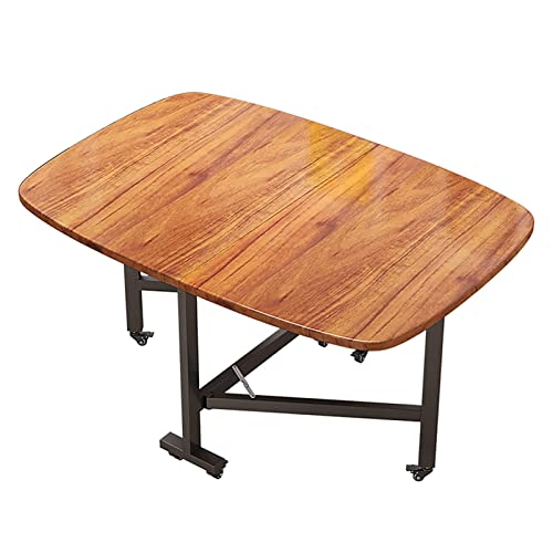 HYDZYXGS Klappbarer Esstisch, ausziehbarer Esstisch mit beweglichen Rädern, platzsparend, Design mit runden Kanten, multifunktionaler Küchentisch aus Holz, für das Esszimmer von HYDZYXGS