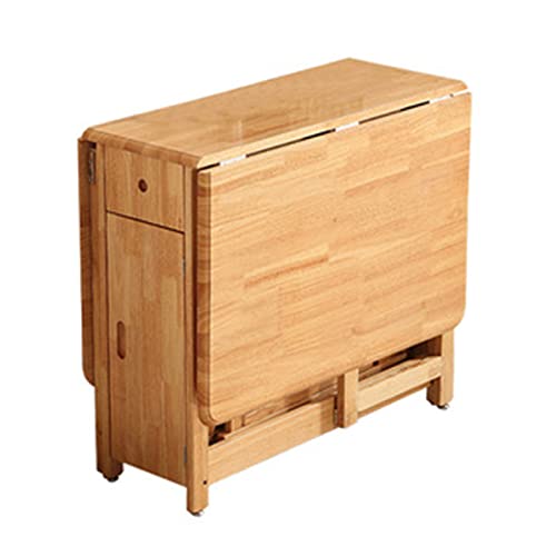 HYDZYXGS Klappbarer Esstisch, multifunktionaler Heimtisch aus Massivholz, Klapptisch, kompakter Esstisch aus Holz, platzsparender, vielseitiger Küchentisch - 1,3 m von HYDZYXGS
