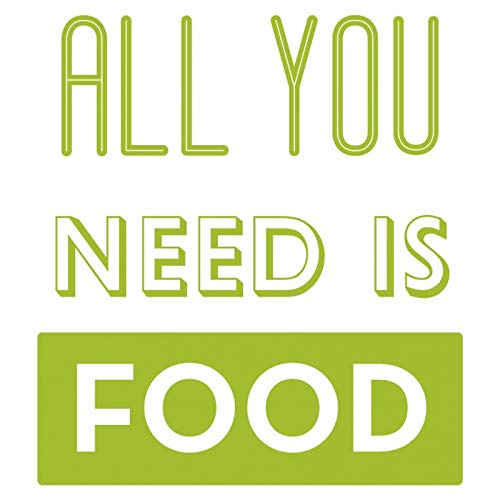 HYO All You Need is Food Vinyl, Limettengrün, 100 x 100 cm von HYO