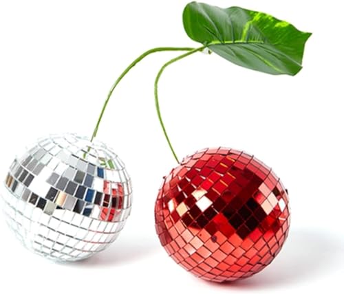 HYZBZJ Disco-Kirsch-Spiegelkugel, Spiegel-DJ-Disco-Kugel, Retro-Hochzeit, Heimdekoration for Partyraum (Color : Silver, Size : 10cm) von HYZBZJ