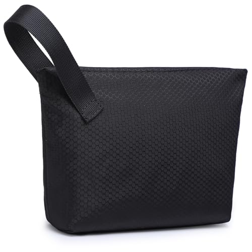 HYZUO Kabeltaschen Elektronik Tech Zubehör Organizer Tasche für Ladegerät, Festplatte, Maus, Kabel, USB Hub, Power Bank, USB Stick, Stift, Karten, Gadget, Reisetasche Tragbare Tragetasche, Schwarz von HYZUO