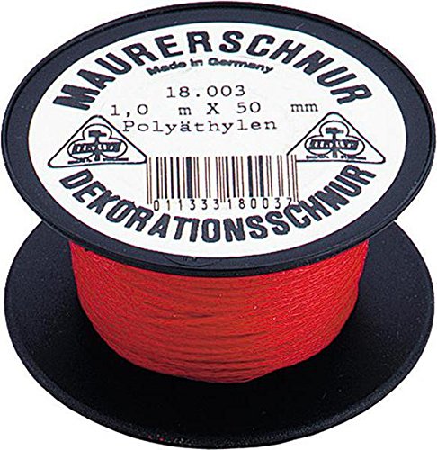 HaWe 18003 Maurerschnur 50mx1mm aus Polypropylen in rot von HaWe