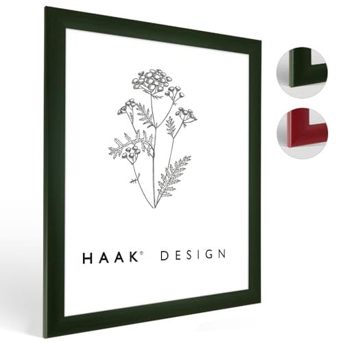 HaakDesign Bilderrahmen schmal Verona 40 X 50 cm dunkel Grün Rahmen von HaakDesign