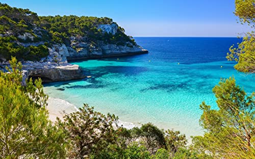 Haeran River Cala Mitjaneta Menorca Spanien Blaues Meer Malen Nach Zahlen Diy Einzigartiges Leinwand Ölgemälde Kit Digitale Malerei von Haeran River