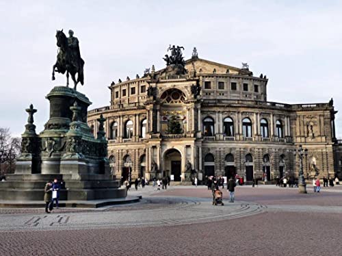 Das Saponin Opernhaus in Dresden Deutschland Malen nach Zahlen DIY einzigartiges Leinwand Ölgemälde Kit Digital Painting von Haeran River