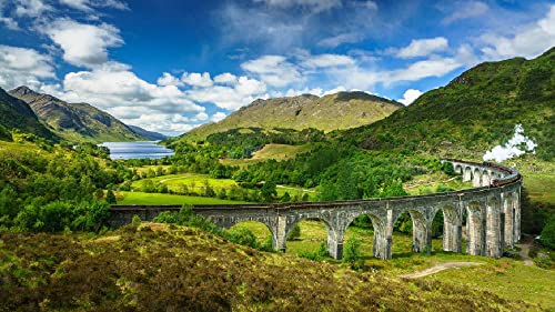 Glenfinanviadukt Schottland Malen Nach Zahlen Diy Einzigartiges Leinwand Ölgemälde Kit Digitale Malerei von Haeran River