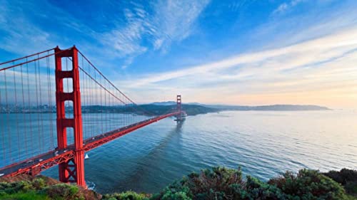 Golden Gate Bridge California US Malen nach Zahlen DIY einzigartiges Leinwand Ölgemälde Kit Digital Painting von Haeran River
