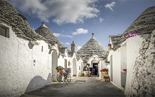 Apulien Alberobello Italien Häuser Malen Nach Zahlen Diy Einzigartiges Leinwand Ölgemälde Kit Digitale Malerei von Haeran River