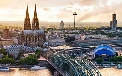 Hohenzollernbrücke Kölner Dom Deutschland Color Talk Malen Nach Zahlen Diy Einzigartiges Leinwand Ölgemälde Kit Digitale Malerei von Haeran River