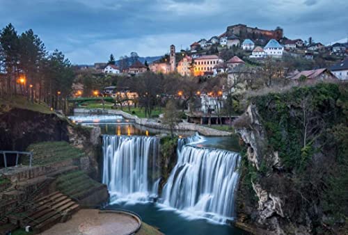 Kravice Wasserfall in Bosnien und Herzegowina Malen nach Zahlen DIY einzigartige Leinwand Ölgemälde Kit Digital Painting von Haeran River