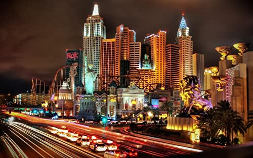 Las Vegas Stadt Nacht Malen Nach Zahlen Diy Einzigartiges Leinwand Ölgemälde Kit Digitale Malerei von Haeran River