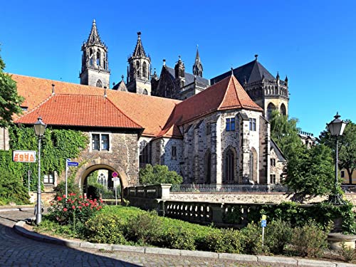 Magdeburg Deutschland Büsche Schloss Malen Nach Zahlen Diy Einzigartiges Leinwand Ölgemälde Kit Digitale Malerei von Haeran River