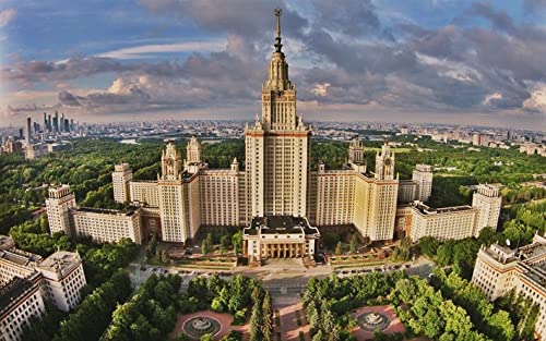 Malerei Der Staatlichen Universität Moskau Moskau Russland Color Talk Malen Nach Zahlen Diy Einzigartiges Leinwand Ölgemälde Kit Digitale Malerei von Haeran River