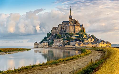 Malerei Mont Saint Michel Frankreich Color Talk Malen Nach Zahlen Diy Einzigartiges Leinwand Ölgemälde Kit Digitale Malerei von Haeran River