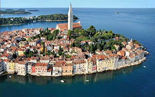 Malerei Rovinj Panorama Istrien Kroatien Color Talk Malen Nach Zahlen Diy Einzigartige Leinwand Ölgemälde Kit Digitale Malerei von Haeran River