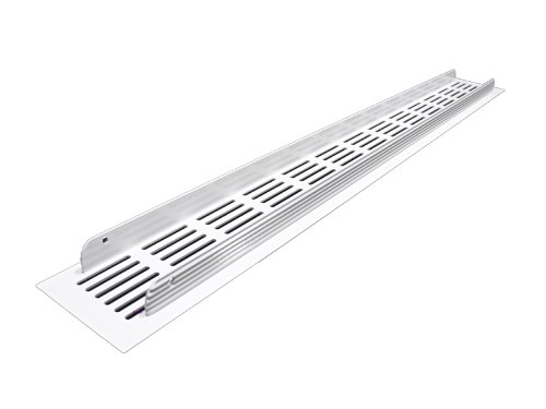 Lüftungsgitter LG-5006 W Türgitter Weiss Pulverbeschichtet Stegblech 500 x 60 mm Abluftgitter von Häusler Onlinehandel GmbH