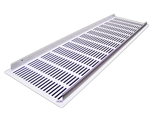 Lüftungsgitter LG-5015 W Alu Türgitter Weiß 500 x 150 mm Stegblech Abluftgitter von Häusler Onlinehandel GmbH