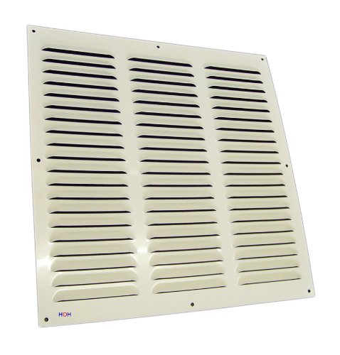 Lüftungsgitter LG-4040 W Alu Lamellengitter Weiß Pulverbeschichtet 400 x 400 mm Zuluft Abluftgitter von Häusler Onlinehandel GmbH