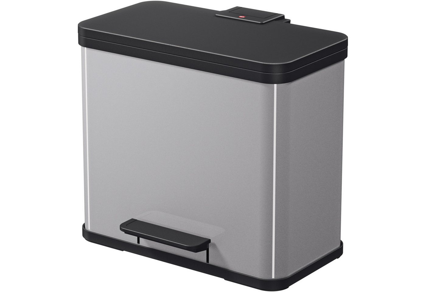 Hailo Mülleimer Öko Trio Plus L 3 x 9 Liter silber, 47x43x34cm Hailo Mülleimer Öko Trio Plus L 3 x 9 Liter silber, 47x43x34cm von Hailo