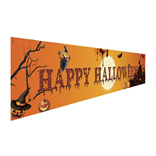 Halloween-Dekoration für den Außenbereich, faltbar, hängende Dekoration, Veranda, Hintergrund, Schilder, Zuhause, Außenflaggen, 7,6 x 12,7 cm von Haipink