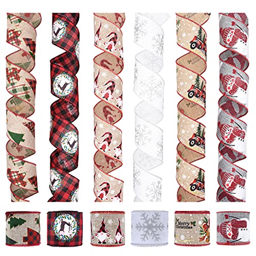 Ripsband, bedrucktes Weihnachtsband, Polyesterband für Weihnachten, Verpackung, Schneeflocke, Dekoration, Nähstoff, Weihnachten, Juteband, farbiges Juteband für Kränze von Haipink