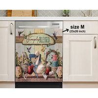 Simply Blessed Dishwasher Magnet Cover, Vintage Sonnenblumen Liebhaber, Kolibri, Geschenke Für Mama, Einweihungsgeschenke, Wohnkultur von HakkiAsanStudio