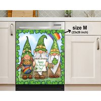 st. Patricks Day Gnome Geschirrspüler Abdeckung, Magnet Aufkleber, Housewarming-Geschenke, Küchendekor, Geschenk Für Mutter Von Tochter von HakkiAsanStudio