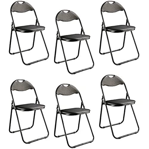 HAKU Möbel Klappstuhl 6er Set, Rücken gepolstert, schwarz, B 44 x T 47 x H 80 cm von HAKU Möbel