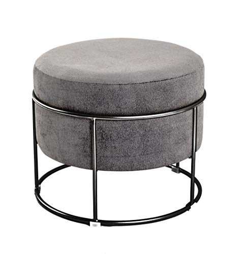 HAKU Möbel Hocker, MDF, schwarz-grau, Ø 48 x H 44 cm von HAKU Möbel