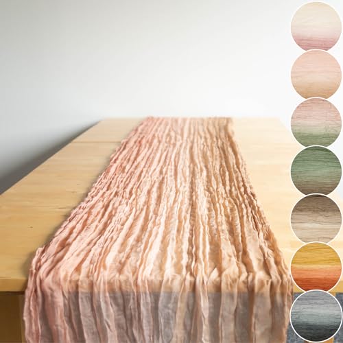 Halbach Seidenbänder Multicolor Tischläufer | Breite: 70 cm Länge: 300 cm | Tischtuch mit Farbverlauf, schmale Tischdecke in Baumwoll-Optik für Hochzeiten, Farbe: rosa/Natur/Hellbraun Halbach Seidenbänder Multicolor Tischläufer | Breite: 70 cm Länge: 300 cm | Tischtuch mit Farbverlauf, schmale Tischdecke in Baumwoll-Optik für Hochzeiten, Farbe: rosa/Natur/Hellbraun von Halbach Seidenbänder