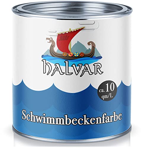 Halvar Schwimmbeckenfarbe skandinavische Poolfarbe Schwimmbadfarbe Schwimmbeckenbeschichtung in Blau Weiß Grün (5 L, Grün) von Hamburger Lack-Profi