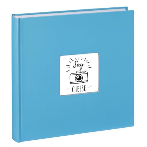 Hama Fotoalbum Jumbo 30x30 cm (Fotobuch mit 100 weißen Seiten, Album für 400 Fotos zum Selbstgestalten und Einkleben) hellblau von Hama