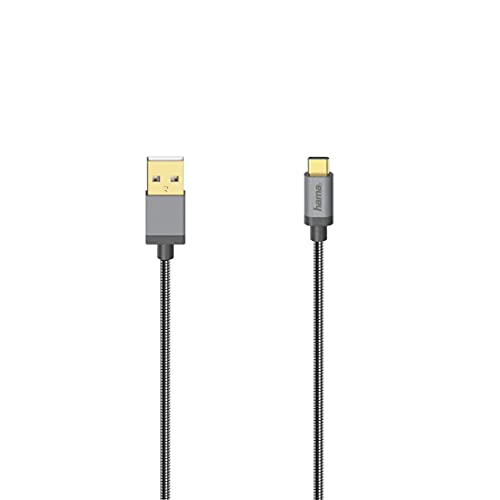 Hama USB-C-Kabel, USB 2.0, 480 Mbit/s, Metall, 0,75 m von Hama